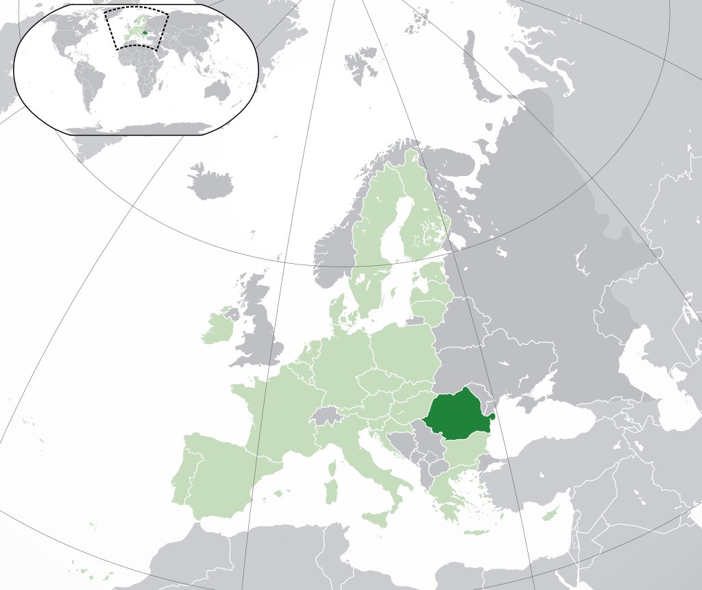 位置：欧洲东南部，与匈牙利、保加利亚、乌克兰等国为邻 （维基百科图片）