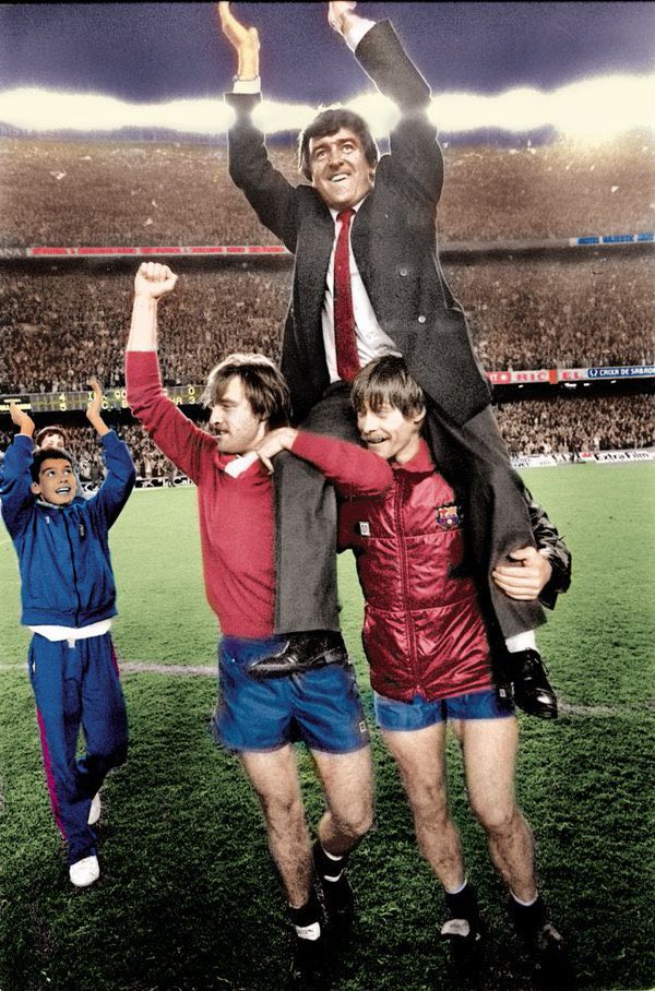 雲拿保斯在1984年接手執教西甲豪門巴塞隆拿並奪得西甲聯賽冠軍。網上圖片