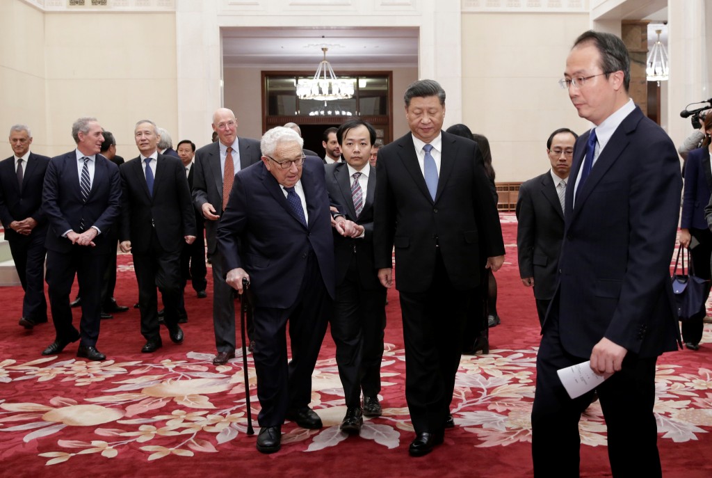 2019年，国家主席习近平曾与基辛格见面。(路透社)