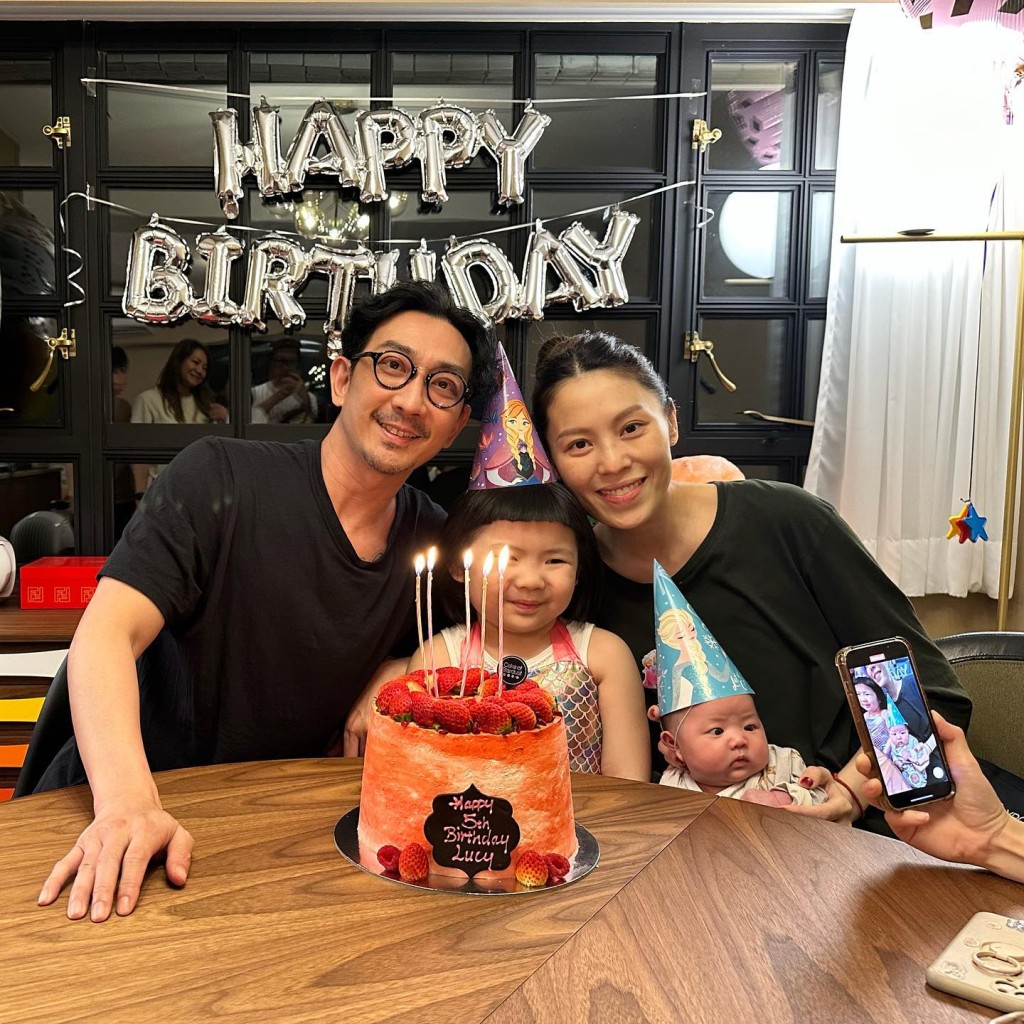 Lucy慶祝5歲生日，終於有一家四口生日會。