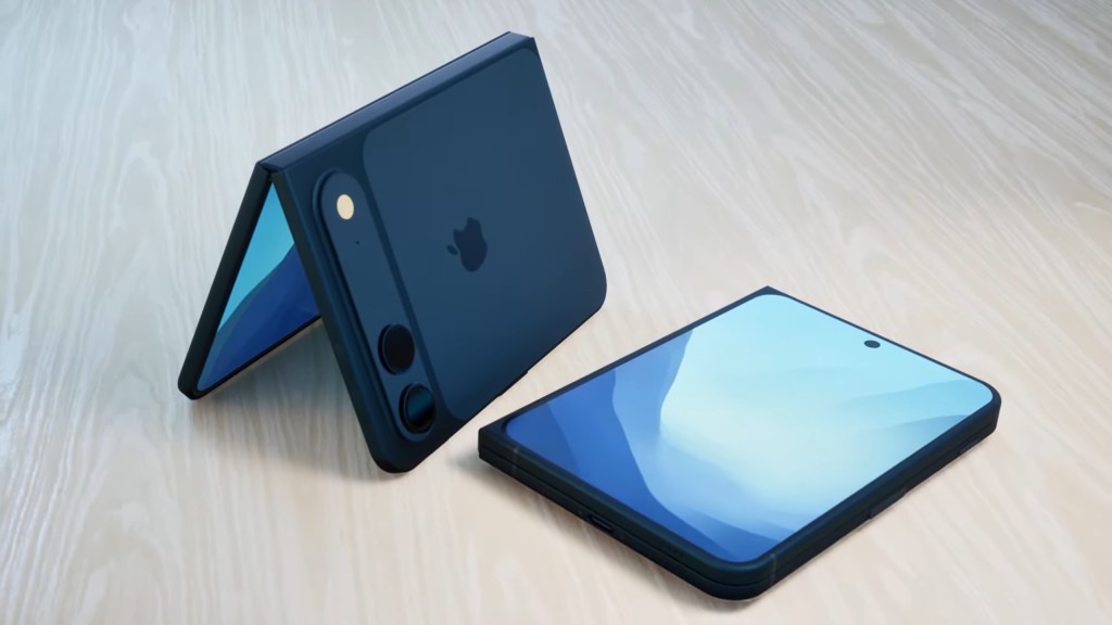 近日在網上流傳的iPhone摺機外觀。 網上圖片 近日在網上流傳的iPhone摺機外觀。 網上圖片