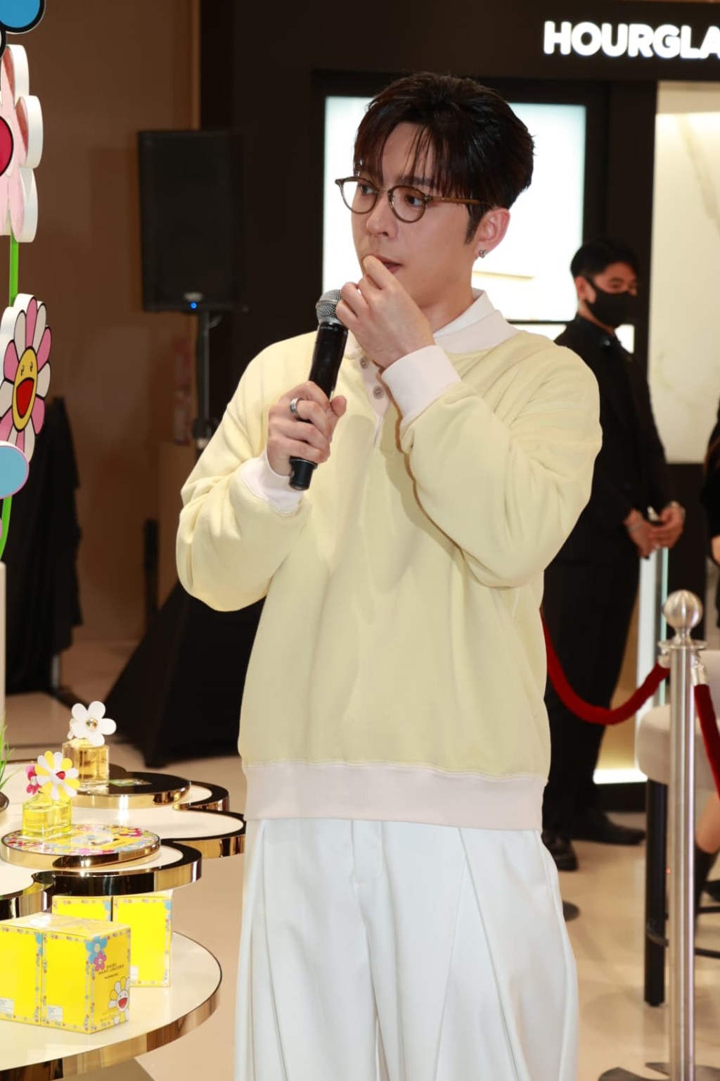 MIRROR成員呂爵安(Edan)出席香水發布會。 MIRROR成員呂爵安(Edan)出席香水發布會。