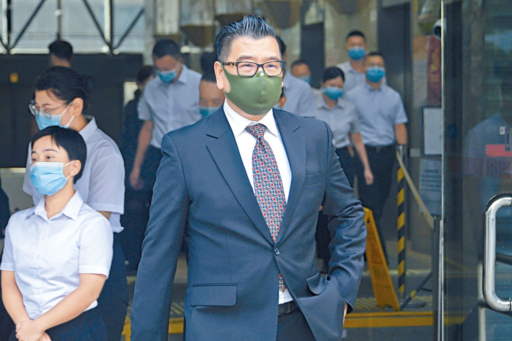 前區議員陳榮泰昨日出庭應訊。