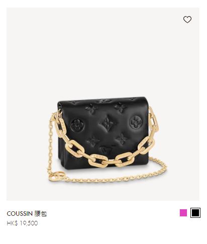 呢個黑色Coussin腰包可謂畫龍點睛。