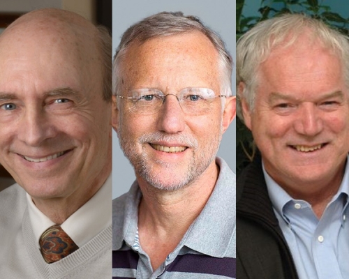 阿尔特（左）、赖斯（中）以及霍顿（右）共同获得诺贝尔医学奖。网图