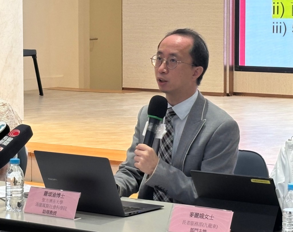 聖方濟各大學湯羅鳳賢社會科學院助理教授蕭頌渝。郭穎彤攝 聖方濟各大學湯羅鳳賢社會科學院助理教授蕭頌渝。郭穎彤攝