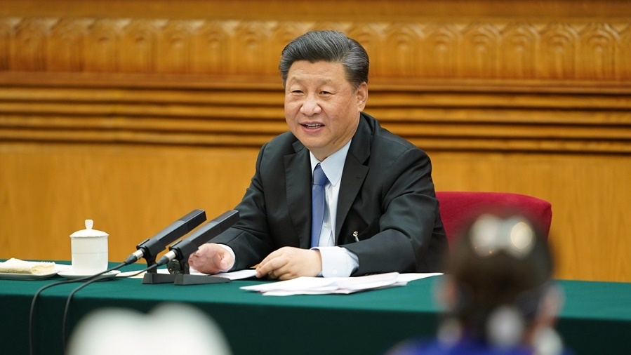 習近平出席廣西團討論。資料圖