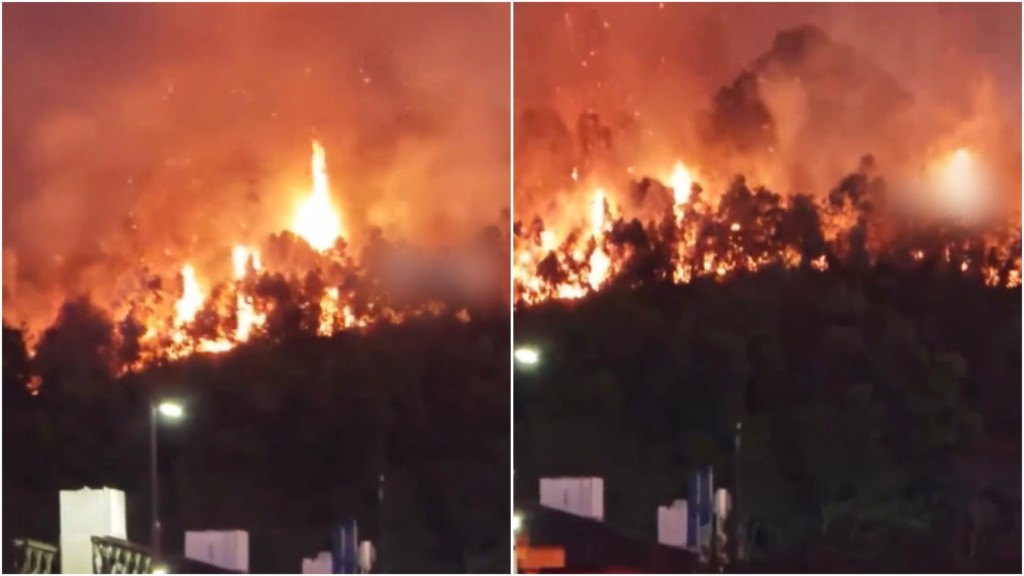 深圳坪山區突發山火 近5小時未救熄