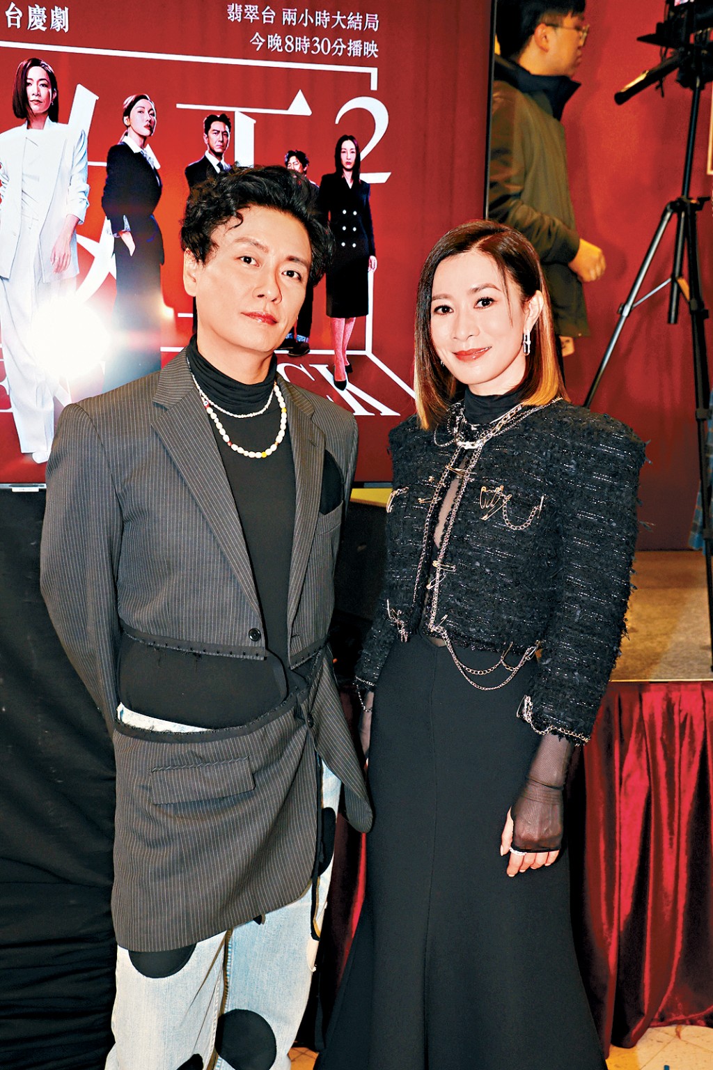 阿佘、黃宗澤笑言今次劇中未鬧夠，有興趣拍一套法庭劇再互鬧。