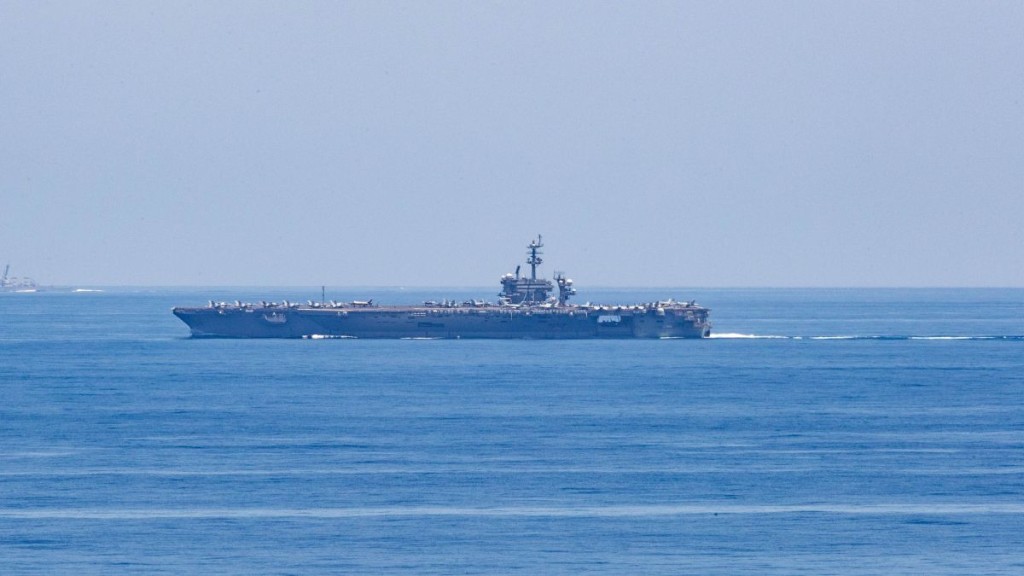 美軍公開稱，派出航空母艦「喬治‧華盛頓號」前往南海執行任務。X@7th Fleet