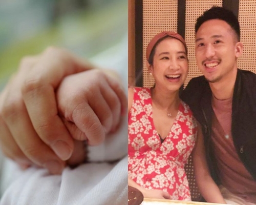 Kary謝謝大家的祝福，晒BB手仔相公佈囝囝洋名是Asher 。