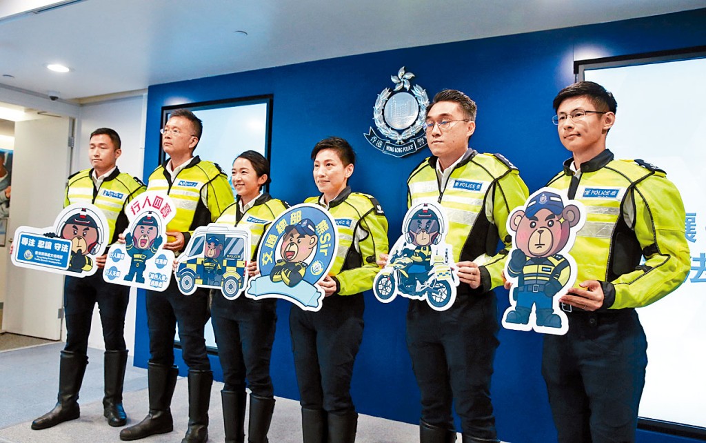 警方交通總部展開宣傳教育,呼籲市民遵守交通規則。