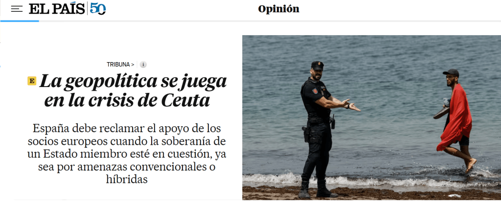 西班牙主流日報《國家報》（El País）刊登了一篇題為《休達危機攸關地緣政治》的社評。