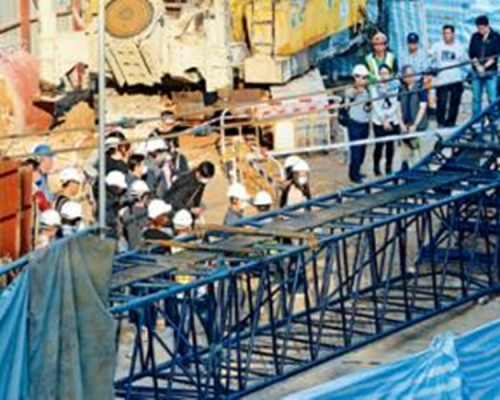 港鐵沙中線慈雲山段三年前發生工業意外。資料圖片