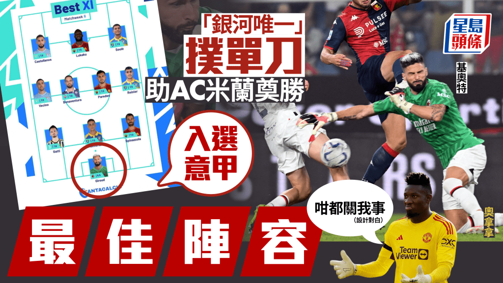 意甲|基奧特當選最佳門將 抽乾銀河揶揄奧拿拿