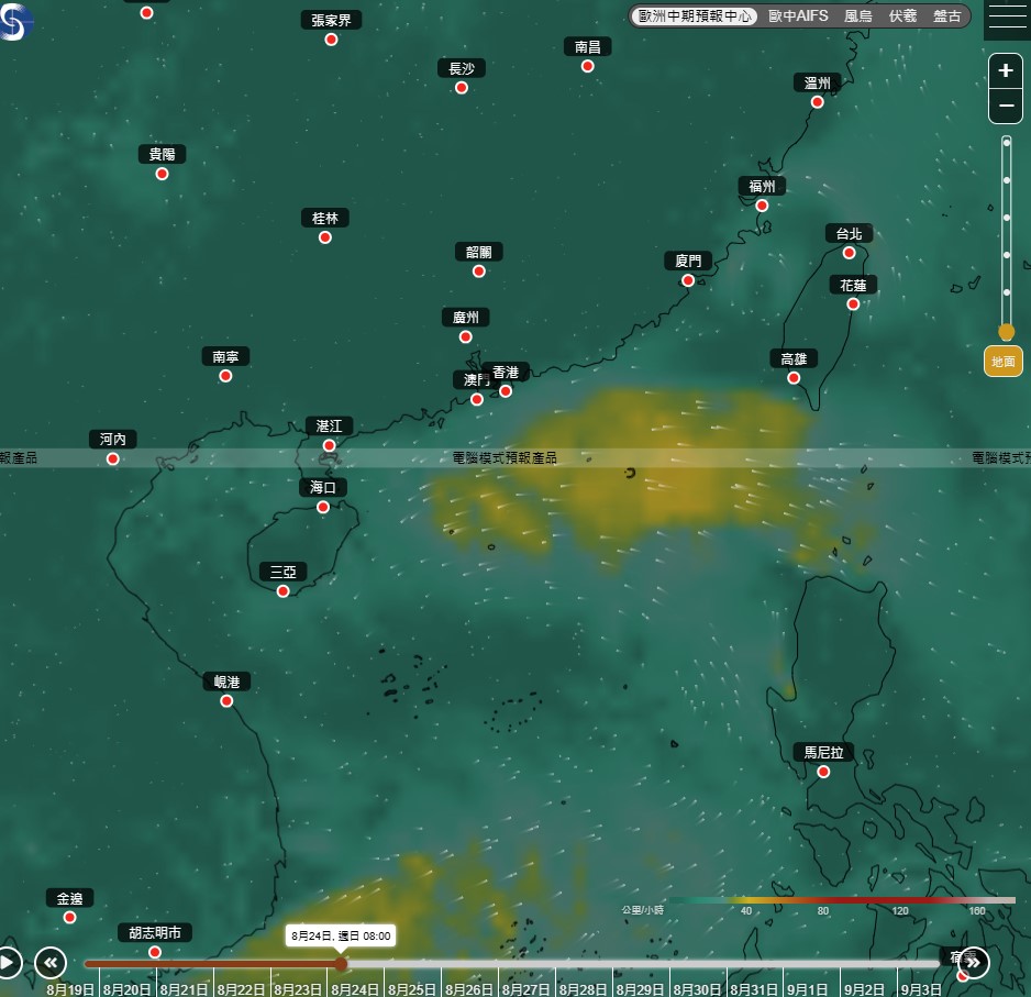 歐洲中期天氣預報中心（ECMWF）。