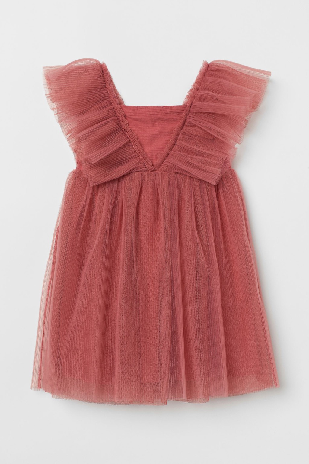 浅玛萨拉酒红色薄纱洋装 $179/H