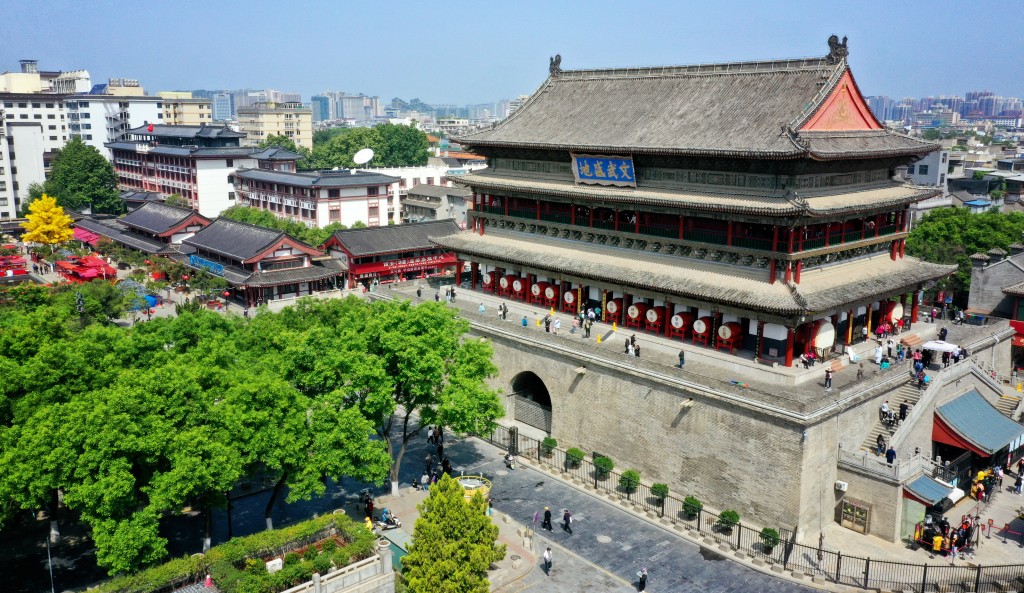 西安的文化地標——西安鼓樓，始建於明朝洪武十三年（1380年）。