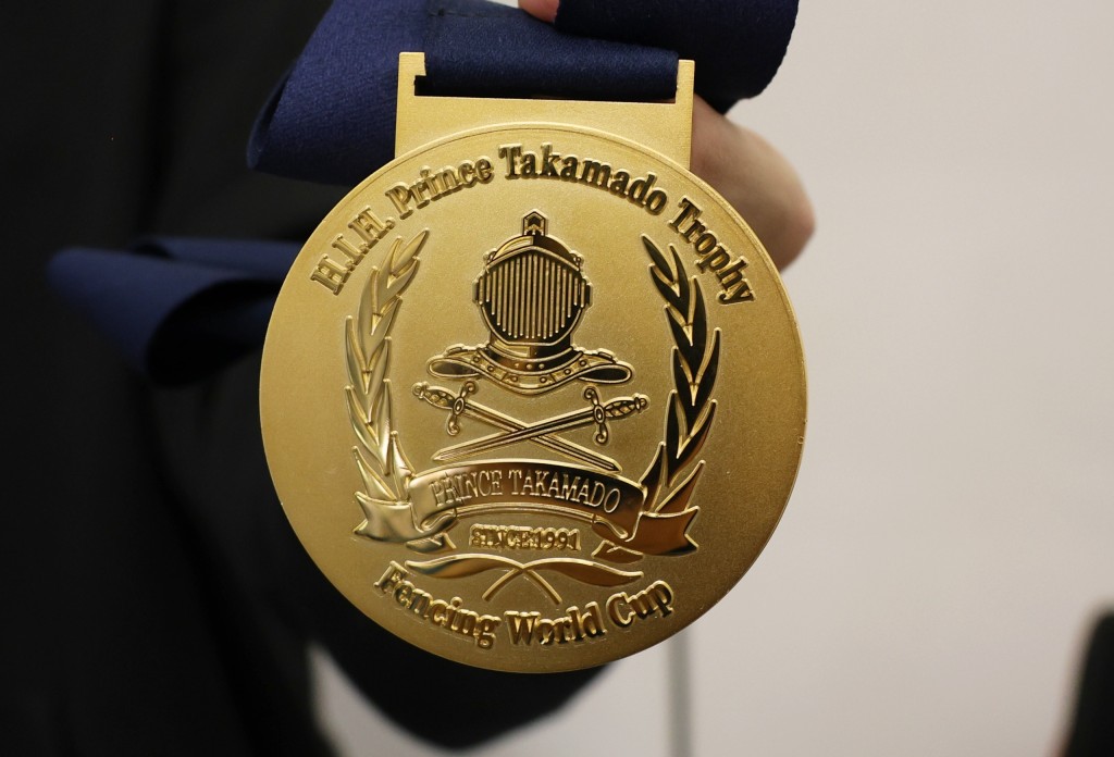 Ryan 的日本站世界盃金牌。徐嘉華攝 Ryan 的日本站世界盃金牌。徐嘉華攝