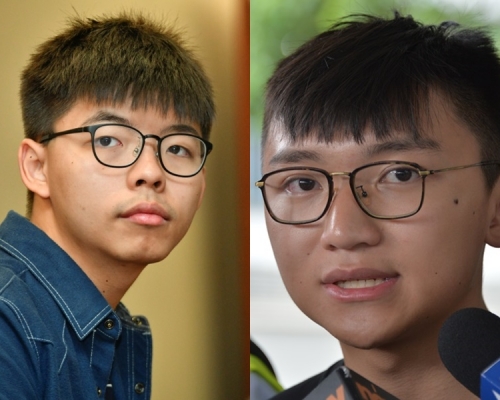 發言人提到黃之鋒(左)和鄭家朗(右)是在為自己的罪行錄上再添一筆。資料圖片