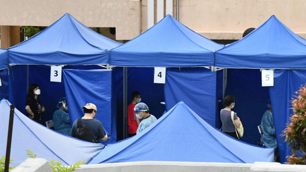 沙田水泉澳邨城泉樓圍封強檢。資料圖片