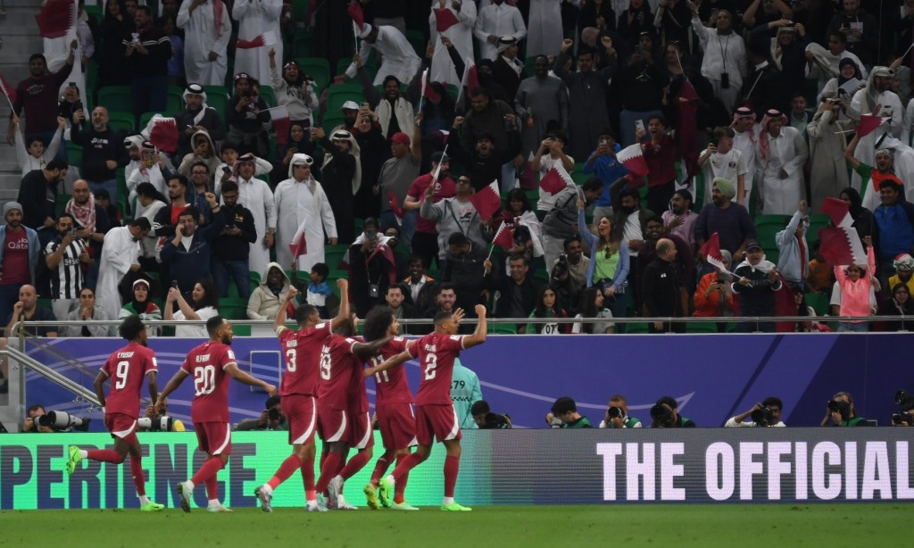 卡塔尔击败伊朗，晋级亚洲杯决赛。 吴家祺摄