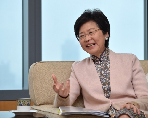 林鄭月娥指國家主席習近平愈來愈有魅力和令人欽佩。資料圖片