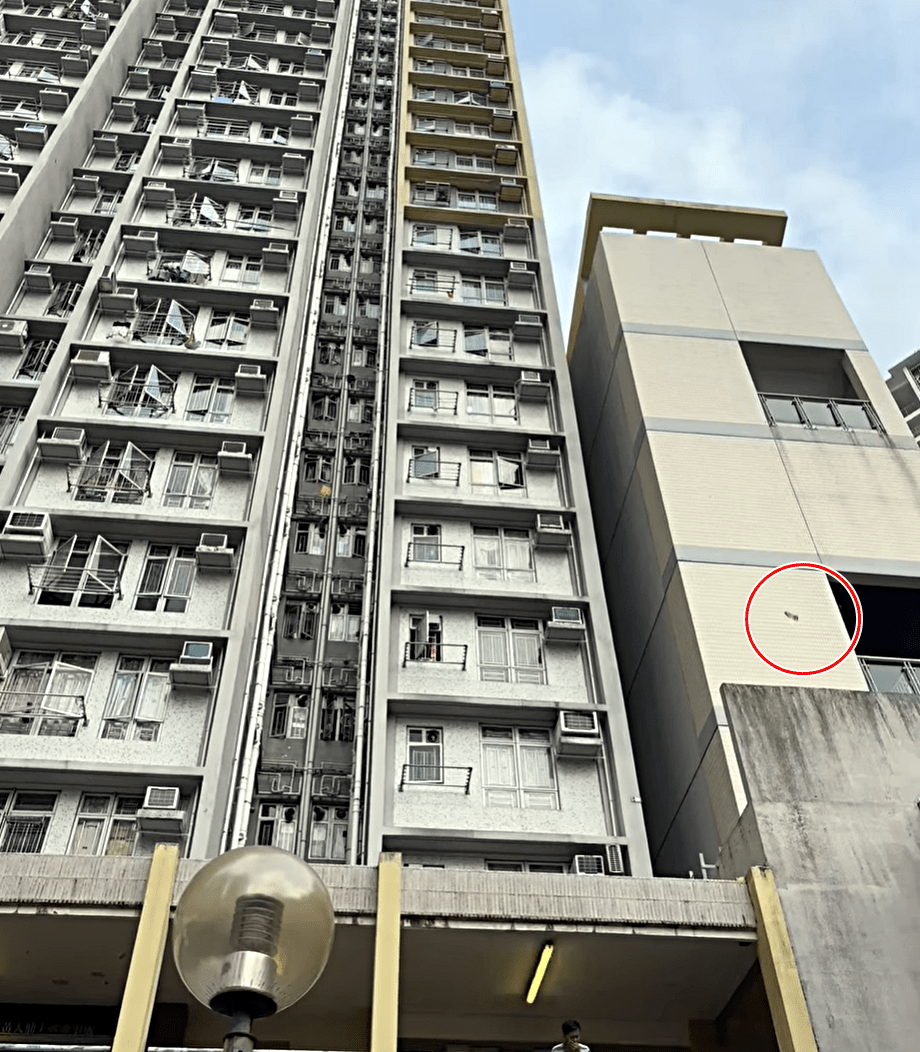 黃大仙上邨詠善樓有住戶高空擲物。fb：黃大仙區友