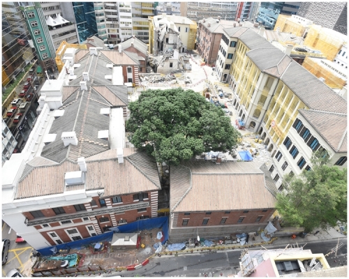 中區警署建築群第4座倒塌。資料圖片