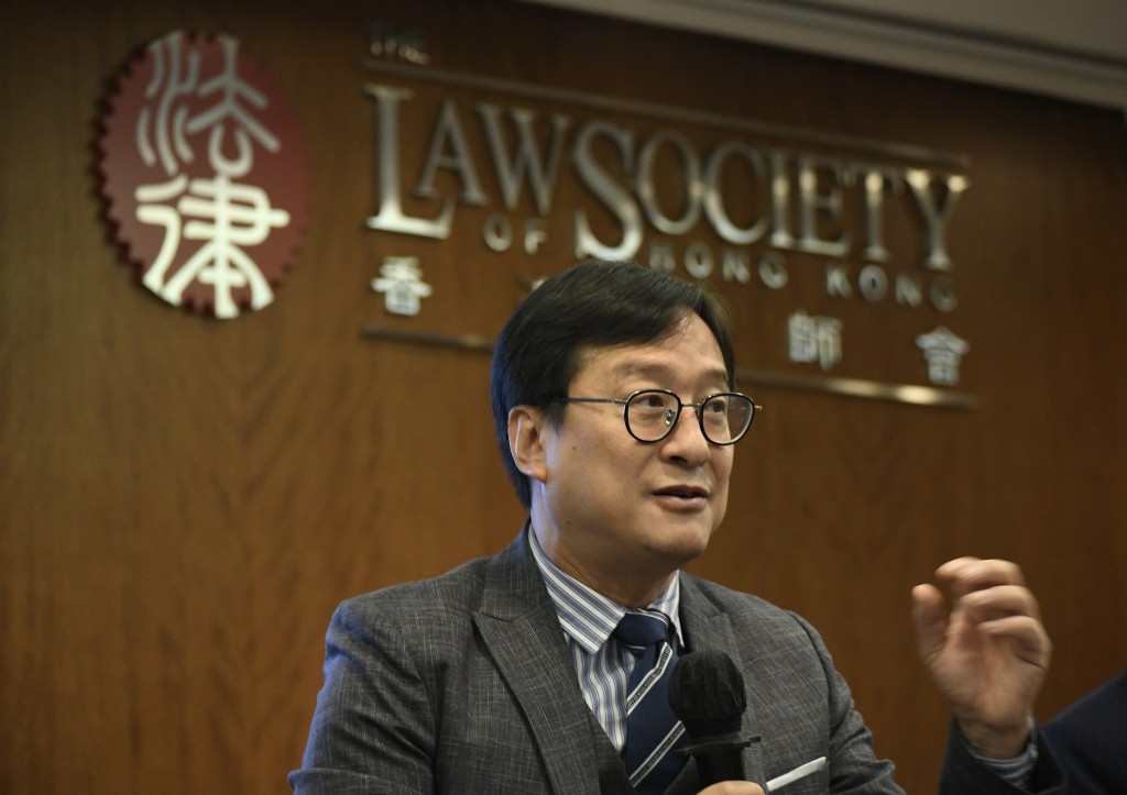 陳澤銘強調普通法制度是香港不同於其他內地城市的優勢。禇樂琪攝