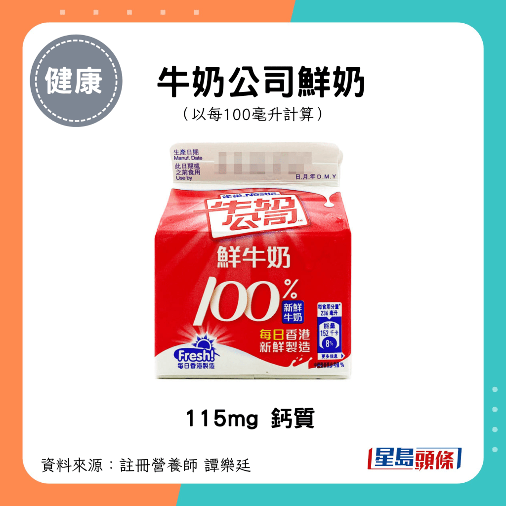 牛奶公司鮮奶 115mg 鈣質