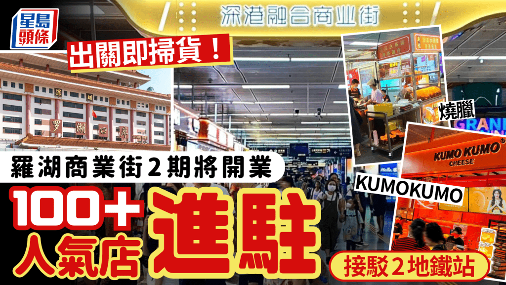 羅湖深港融合商業街2期陸續開業!佔地逾2,500平方米 增至過百間零售/餐飲店 fufuland/KUMOKUMO(附交通)