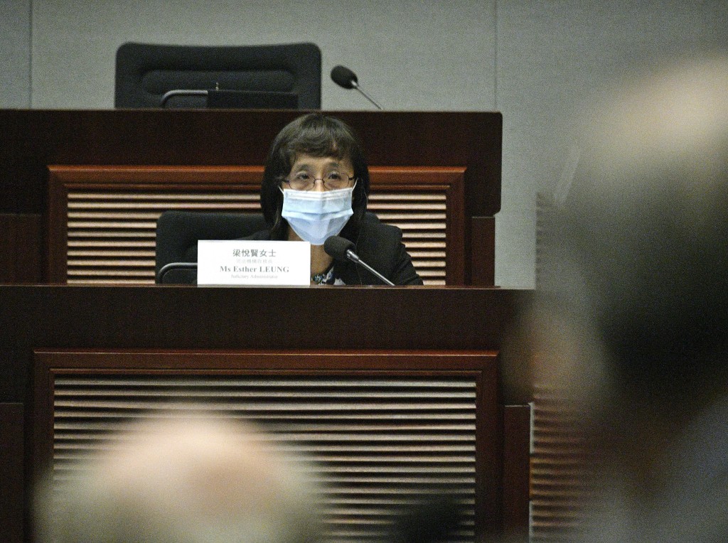 司法機構政務長梁悅賢。 司法機構政務長梁悅賢。