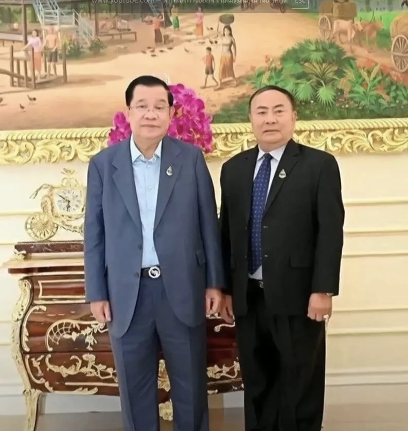 洪森(左)、符國安(右) 泰國星暹公眾號 洪森(左)、符國安(右) 泰國星暹公眾號