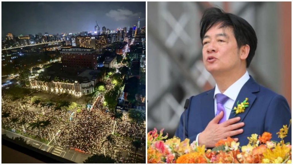 賴清德公開挺包圍立法院的綠營支持者。