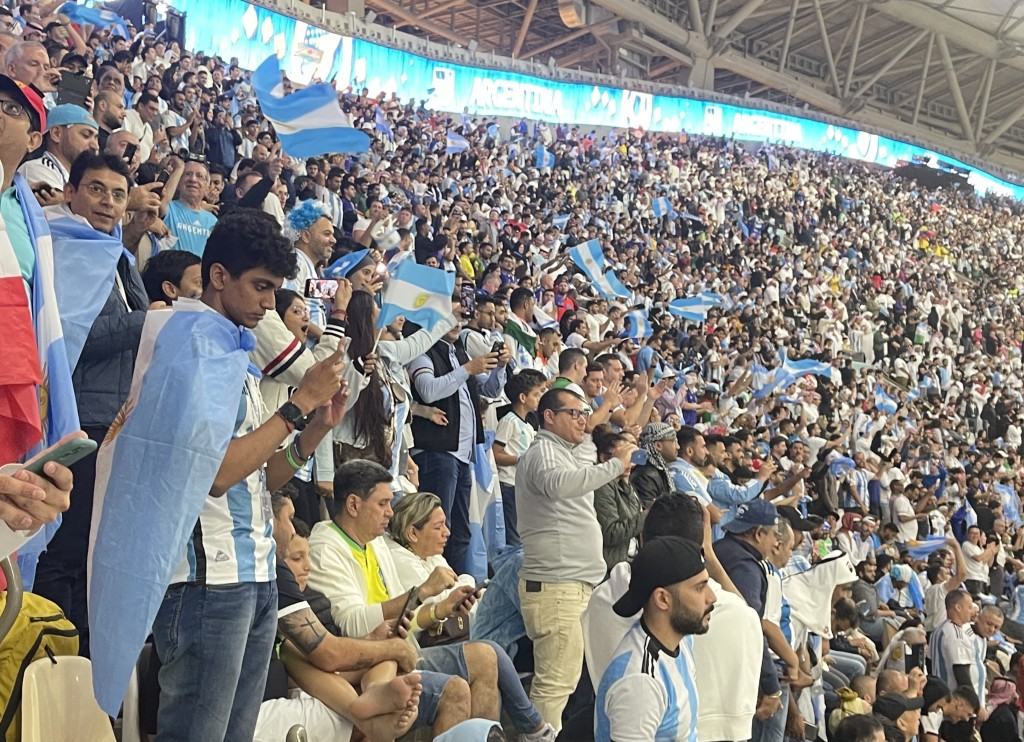 阿根廷勝出一刻，現在氣氛高漲。