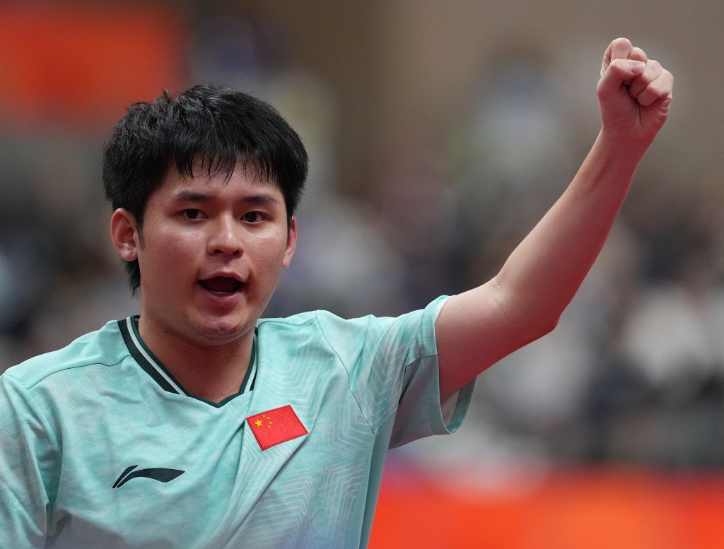 林詩棟以局數4：3險勝林昀儒晉身決賽。新華社