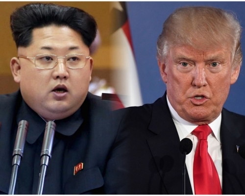 特朗普(右)表示,朝鮮半島上的「全球問題很有機會解決」。資料圖片