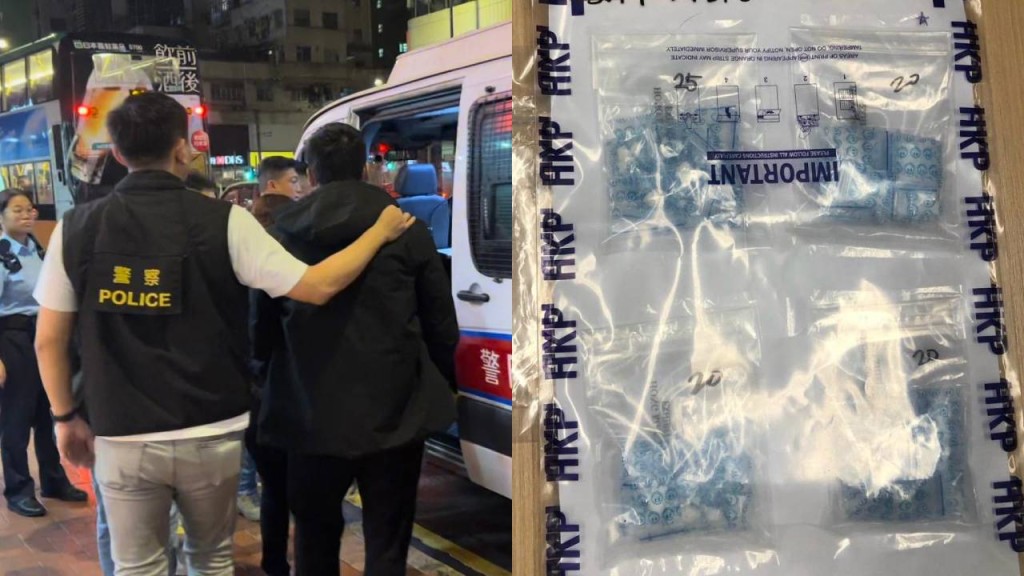 警方港島總區一連五日反黑 拘36人破多區賭檔毒品倉