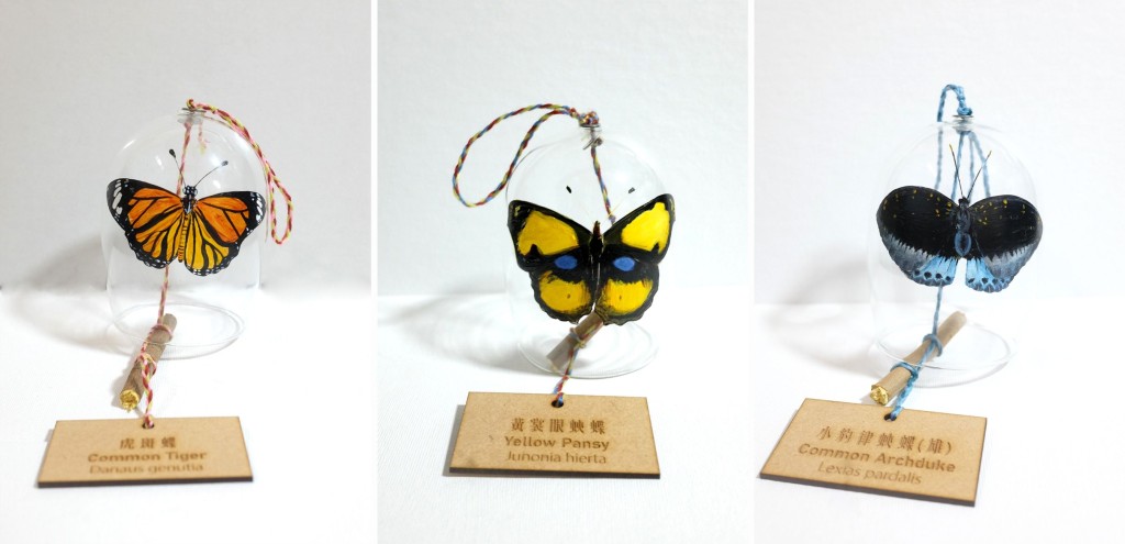 「蝴蝶．蘭的自然絮語」蝴蝶風鈴裝置展覽活動，並以「蟲媒花」及「蝴蝶風鈴」為主題。