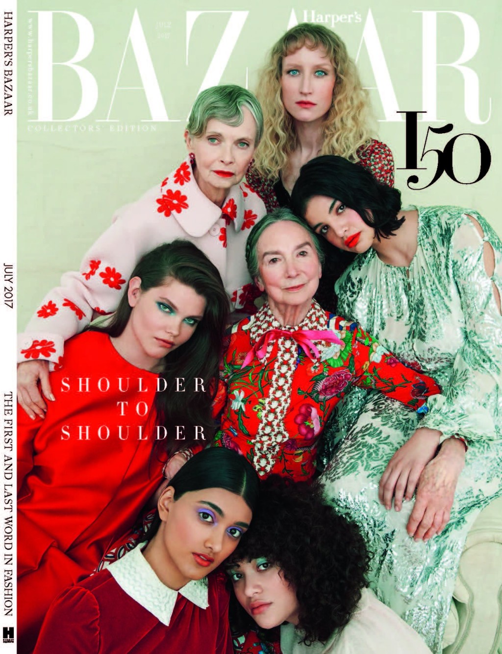 Frances Dunscombe登上英國Harper’s Bazaar封面。 網上圖片