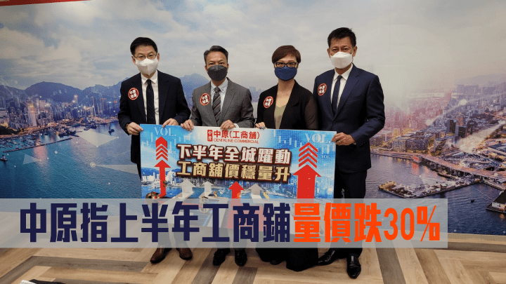 中原指上半年工商鋪量價跌30%。