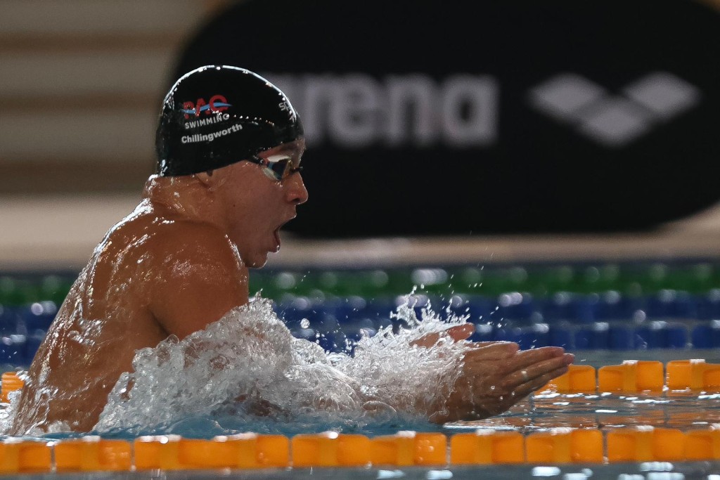 Adam Chillingworth刷新男子200米蛙泳香港紀錄。香港泳總圖片
