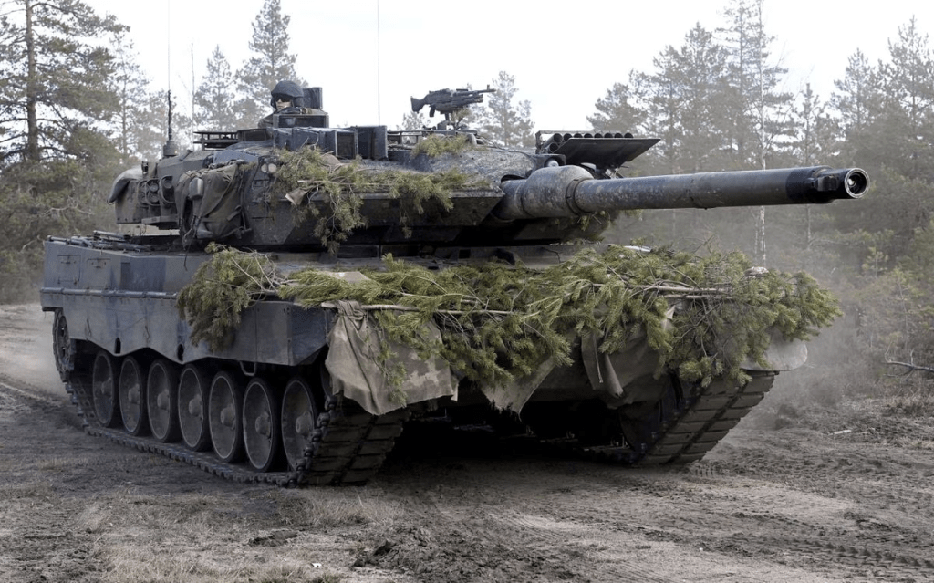 頓涅茨克地區民兵指揮官指首次看到豹式坦克出現在戰鬥中。路透資料圖
