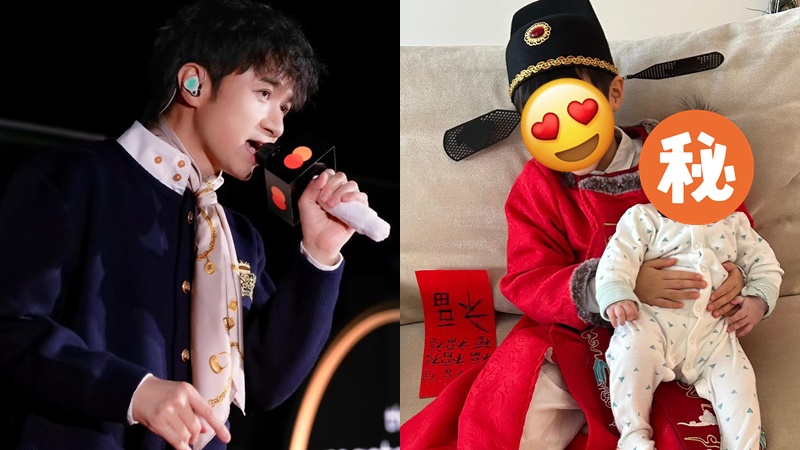 古巨基首晒細仔正面照  樣貌精靈可愛五官神複製爸爸  5歲大仔抱弟寫揮春暴風成長