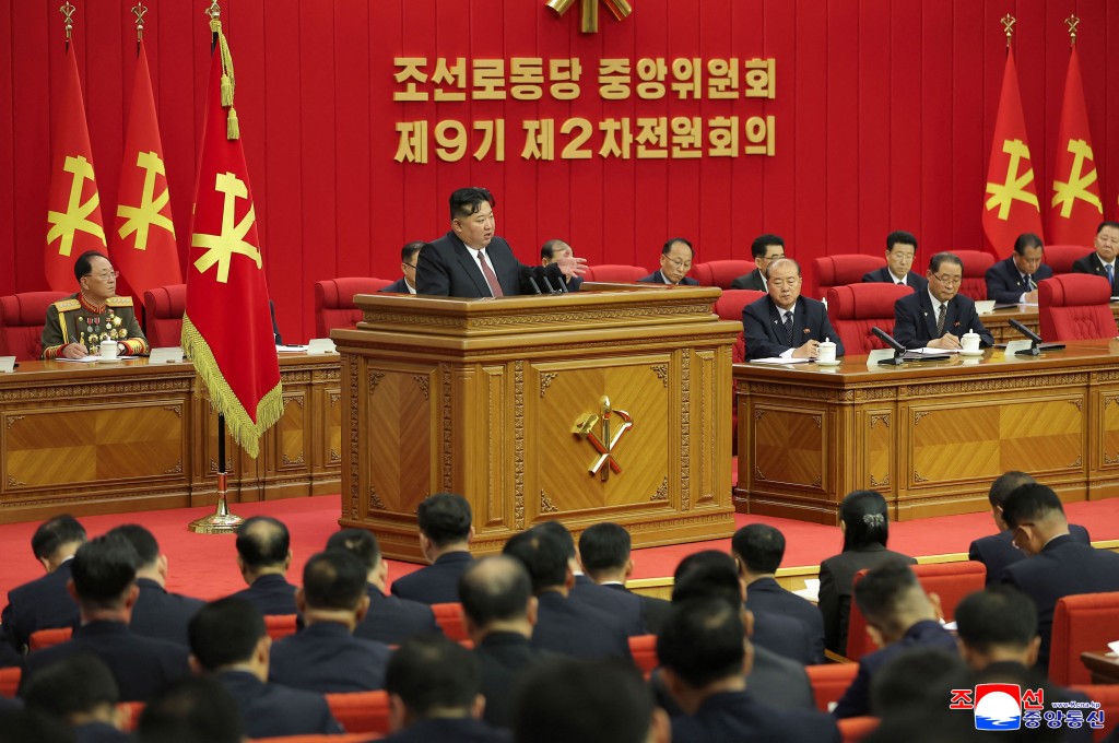 金正恩主持為期3天的勞動黨全會。法新社 金正恩主持為期3天的勞動黨全會。法新社