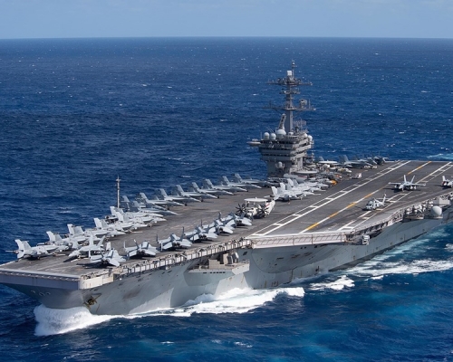 美軍「羅斯福號」航艦。網圖
