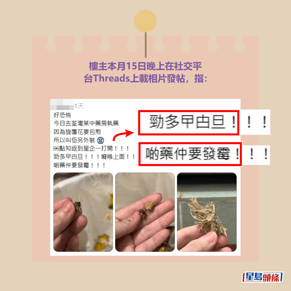 樓主本月15日晚上在社交平 台Threads上載相片發帖,指:Threads截圖 樓主本月15日晚上在社交平 台Threads上載相片發帖,指:Threads截圖