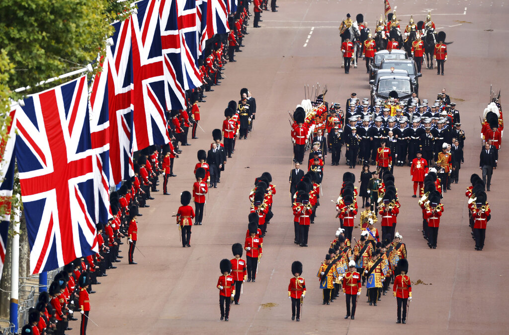 英女皇國葬今日舉行。AP