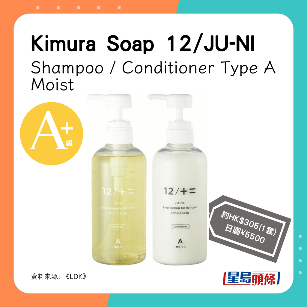 Kimura Soap 12/JU-NI Shampoo / Conditioner Type A Moist